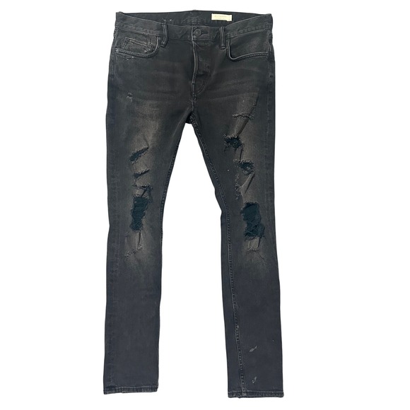 All Saints Other - ALLSAINTS Cigarette 32x32 Distressed Black Wash Skinny Jeans Men's Denim